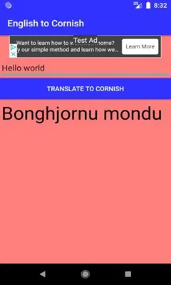 English to Cornish Translator android App screenshot 3